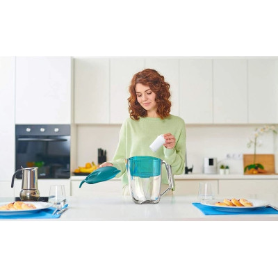 Фільтр-глечик Ecosoft Maxima 5л (3.5л очищеної води) з фільтр-картриджем, аква грін (FMVMAXIMADGECO)