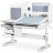 Парта Mealux Winnipeg Multicolor Plus WG Grey (BD-630 WG з тумбою)