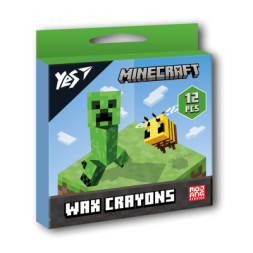 Олівці кольорові Yes Minecraft воскові 12 шт (590142)