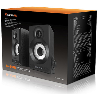 Акустична система REAL-EL S-200 USB Black