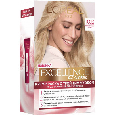 Фарба для волосся L&#039;Oreal Paris Excellence 10.13 Легендарний блонд (3600523781324)