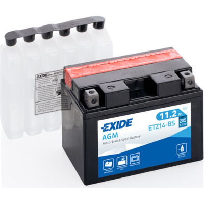 Акумулятор автомобільний EXIDE AGM 11,2Ah (+/-) (205EN) (ETZ14-BS)
