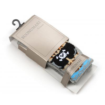 Колготки дитячі BNM з піратським кораблем (M0C0301-1020-86B-gray)
