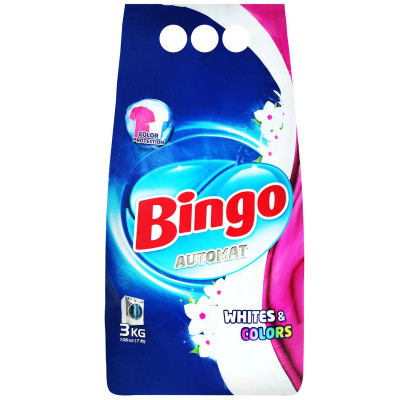 Пральний порошок Bingo Whites &amp; Colors 3 кг (8690536920686)