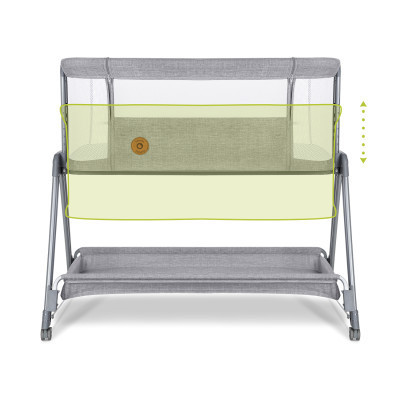 Ліжечко Lionelo приставне Luna Grey Concrete (LO-LUNA GREY CONCRETE)