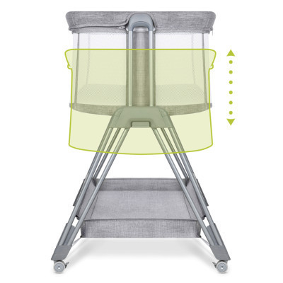 Ліжечко Lionelo приставне Luna Grey Concrete (LO-LUNA GREY CONCRETE)