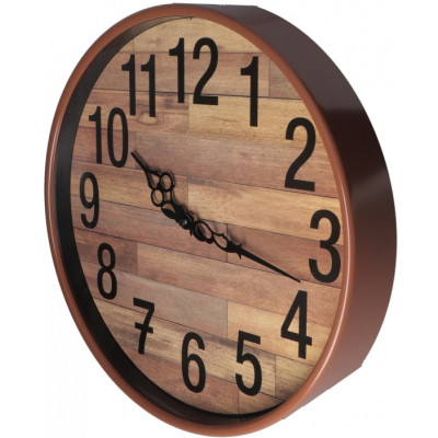 Настінний годинник Optima Antique пластиковий, колір дерева (O52108)