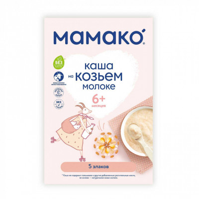 Дитяча каша MAMAKO 5 злаків на козячому молоці 200 г (4607088795802)