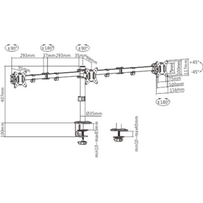 Кронштейн Gembird MA-D3-01