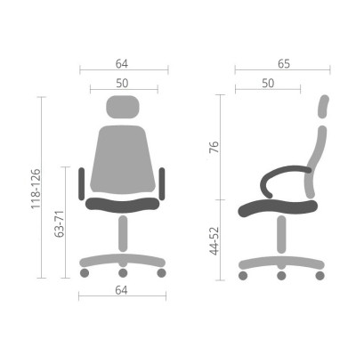 Офісне крісло Аклас Вірго HR HB 8002A Чорний (00060141)