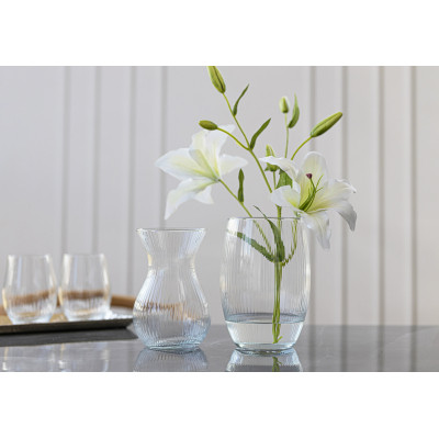 Ваза Trend Glass Asta Ribs 18 см (35446)