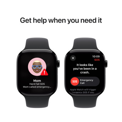 Смарт-годинник Apple Watch Series 10 GPS + Cellular 42mm Natural Titanium Case with Stone Grey Sport Band - S/M (MWXD3QH/A)