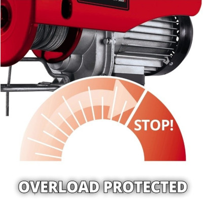 Лебідка Einhell тельфер TC-EH 500, 1000Вт до 500кг, трос 12м. 15кг (2255140)