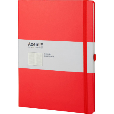 Блокнот Axent Partner Grand, 210х295, 100 арк, кліт, червоний (8203-06-A)