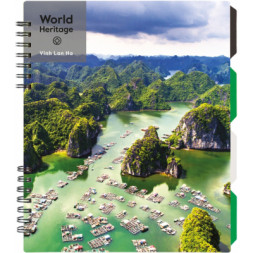 Блокнот Optima World Heritage B5 з розділювачами 120 аркушів, клітинка (O20356-24)