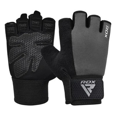 Рукавички для фітнесу RDX W1 Half Gray Plus S (WGA-W1HG-S+)