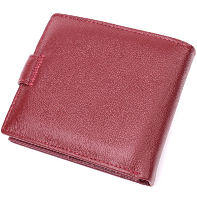 Гаманець ST Leather З натуральної шкіри Бордовий (22554)