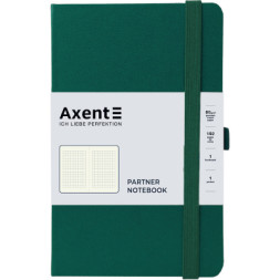 Книга записна Axent Partner 125x195 мм 96 аркушів, клітинка зелений ліс (8201-61-A)