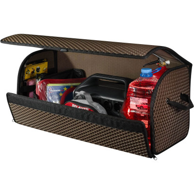 Сумка-органайзер EVAtech L-PRO 32x75x30 см. Ромб коричневий з чорним кантом (BS13641OL3RZB)