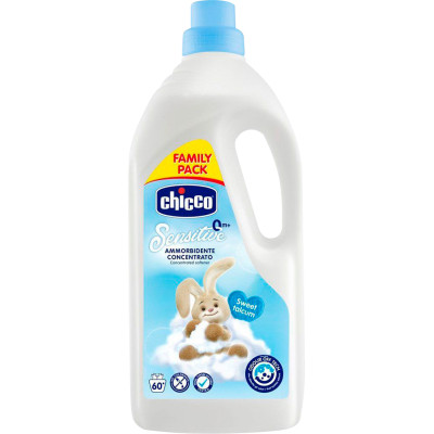 Кондиціонер для білизни Chicco Sensitive Sweet Talcum пом&#039;якшувач тканин 1.5 л (8058664122455)