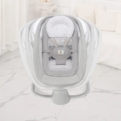 Крісло-гойдалка Mastela Заколисуючий центр-шезлонг 4 в 1 light gray (Mastela 8113)