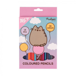 Олівці кольорові Yes Pusheen Balloons двосторонні 18 шт. 36 кол (290751)