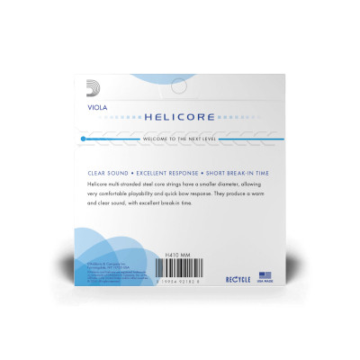 Струны для альта D&#039;Addario Helicore Viola String Set Medium Scale Medium Tension (H410 MM)