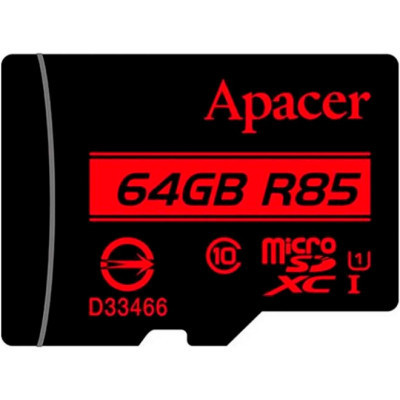 Карта пам&#039;яті Apacer 64GB microSDXC class 10 UHS-I (AP64GMCSX10U5-RA)