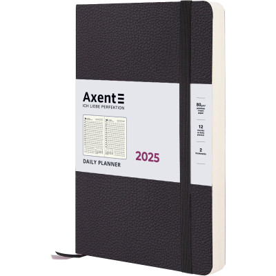 Тижневик Axent датований 2025 Partner Soft Skin 145х210 мм, чорний (8810-25-01-A)