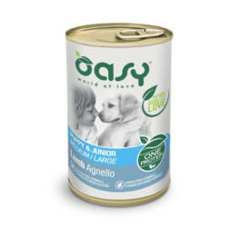 Консерви для собак OASY One Protein Formula Puppy &amp; Junior Medium/Large з ягням 400 г (8053017344485)
