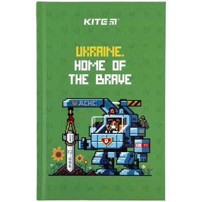 Книга записна Kite UA А6, 80 аркушів, клітинка (K24-199-4)