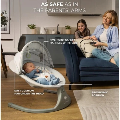 Крісло-гойдалка Kinderkraft Lumi 2 Light Grey (5902533925018)