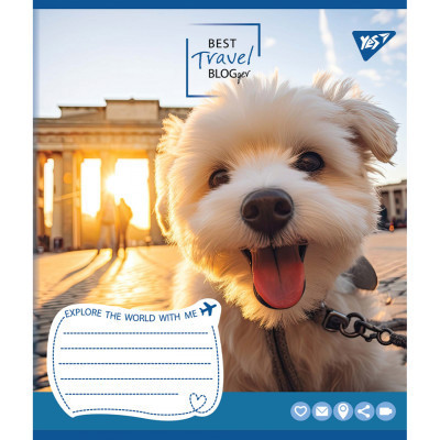 Зошит Yes Best travel blogger 36 аркушів лінія (767083)