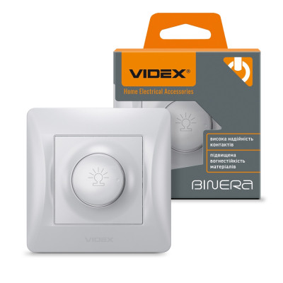 Світлорегулятор Videx BINERA 600Вт сереб (VF-BNDM600-SS)