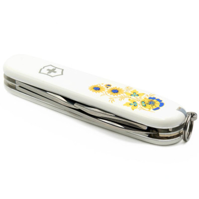 Ніж Victorinox Spartan Ukraine White &quot;Квіти&quot; (1.3603.7_T1050u)