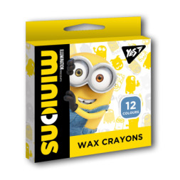 Олівці кольорові Yes Minions воскові 12 шт (590140)