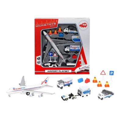 Ігровий набір Dickie Toys Аеропорт, 3 машинки,1 літак, 13 аксесуарів (3743001)