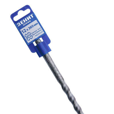 Бур Зеніт &quot;ПРОФІ&quot; SDS-Plus 12х260 мм, спіраль 4S (20012260)