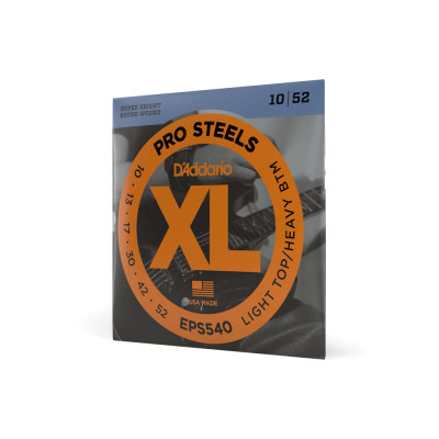 Струни для гітари D&#039;Addario XL ProSteels Light Top / Heavy Bottom (10-52) (EPS540)