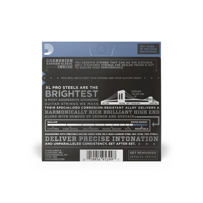 Струни для гітари D&#039;Addario XL ProSteels Light Top / Heavy Bottom (10-52) (EPS540)