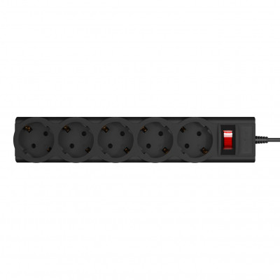 Мережевий фільтр живлення LogicPower LP-X5 PREMIUM, 2m black (9583)