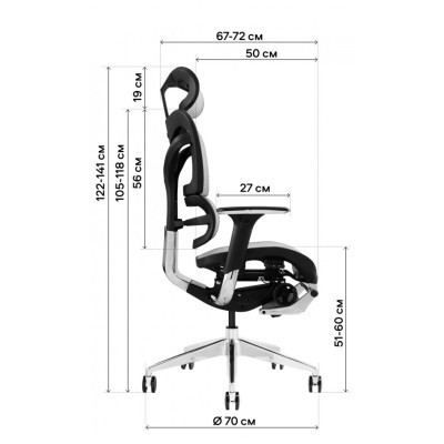 Офісне крісло GT Racer X-702L Bright Gray (X-702L Bright Gray (W-20))