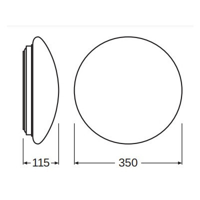 Світильник LEDVANCE SF Circular LED 350 18W/4000K IP44 (4058075617964)