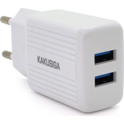 Зарядний пристрій KAKUSIGA 2xUSB 2.4A 12W white (KSC-368 DILANG)