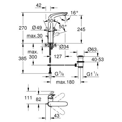 Змішувач Grohe Eurostyle (23569003)