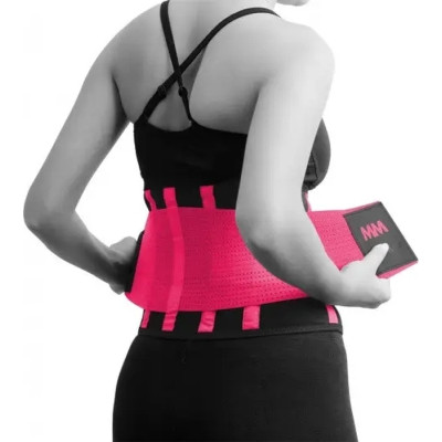 Пояс компресійний MadMax MFA-277 Slimming and Support Belt black/neon pink M (MFA-277-PNK_M)