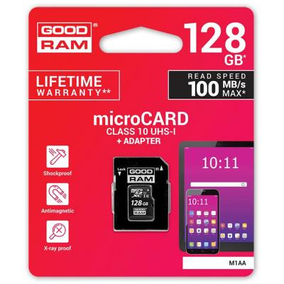 Карта пам&#039;яті Goodram 128GB microSDXC class 10 UHS-I (M1AA-1280R12)