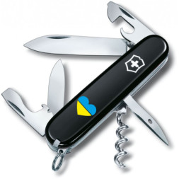 Ніж Victorinox Spartan Ukraine Black &quot;Серце Жовто-Блакитне&quot; (1.3603.3_T1090u)