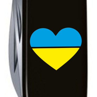 Ніж Victorinox Spartan Ukraine Black &quot;Серце Жовто-Блакитне&quot; (1.3603.3_T1090u)