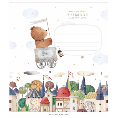 Зошит Школярик Precious moments 12 аркушів коса лінія (012-3506C)